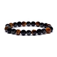 Armband hematiet/obsidiaan/ tijgeroog elastisch